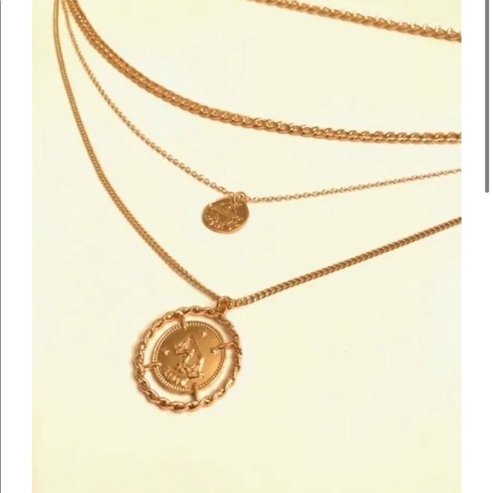 NWT Libra Coin Layered Necklace